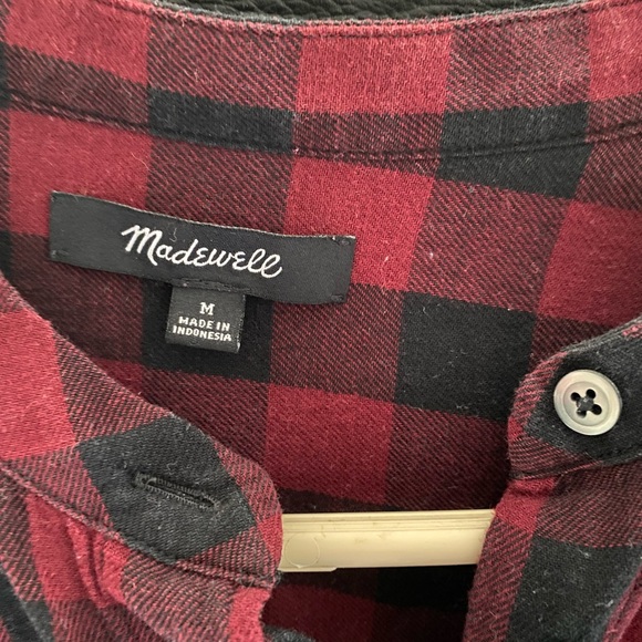 Madewell Lakeside Buffalo Peplum Plaid Top - Picture 3 of 3